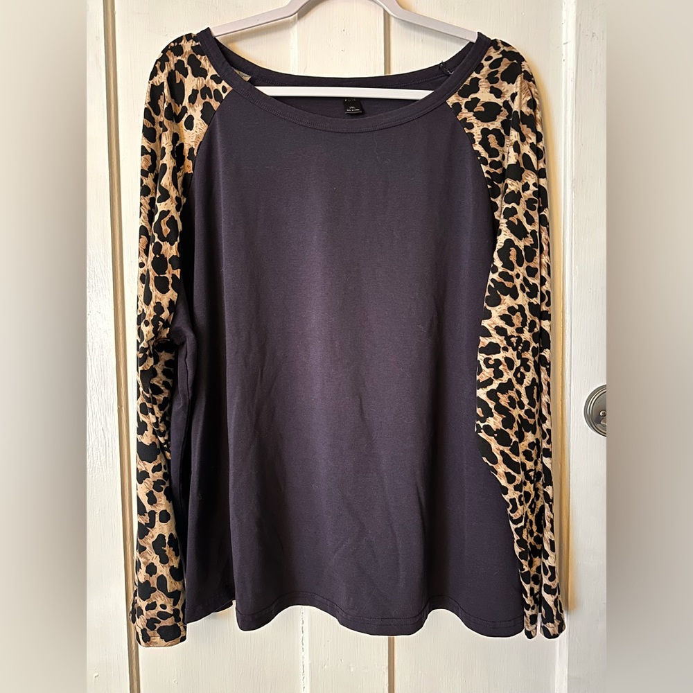 SHEIN leopard print long sleeve